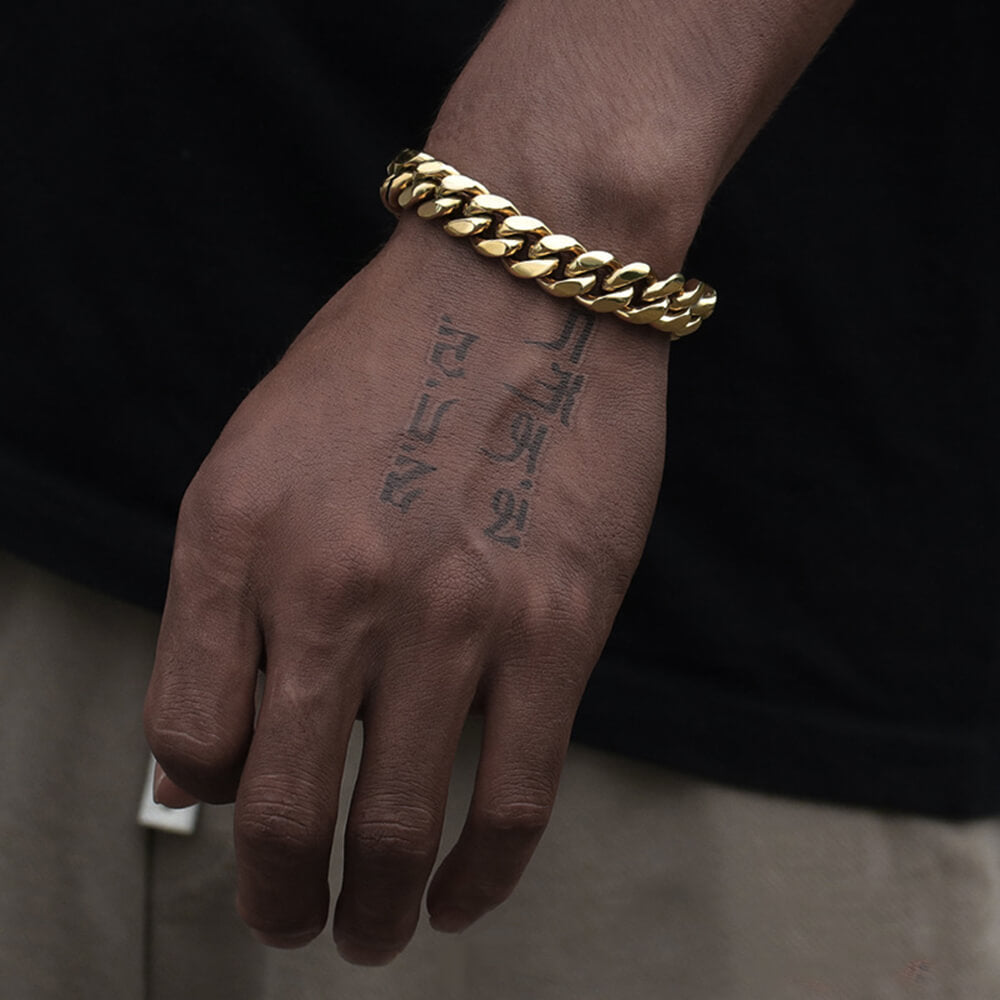 Simple Hip Hop Stainless Steel Cuban Bracelet