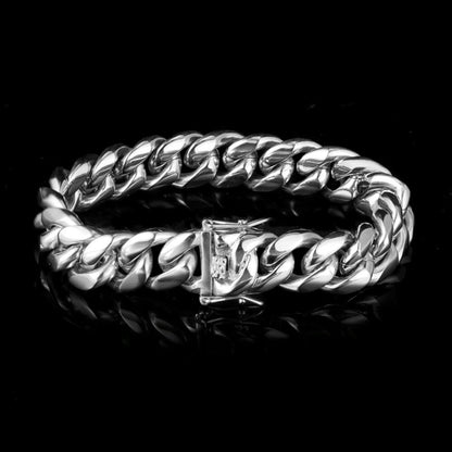 Simple Hip Hop Stainless Steel Cuban Bracelet