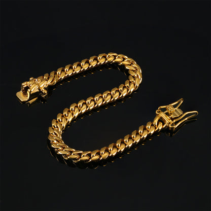 Simple Hip Hop Stainless Steel Cuban Bracelet