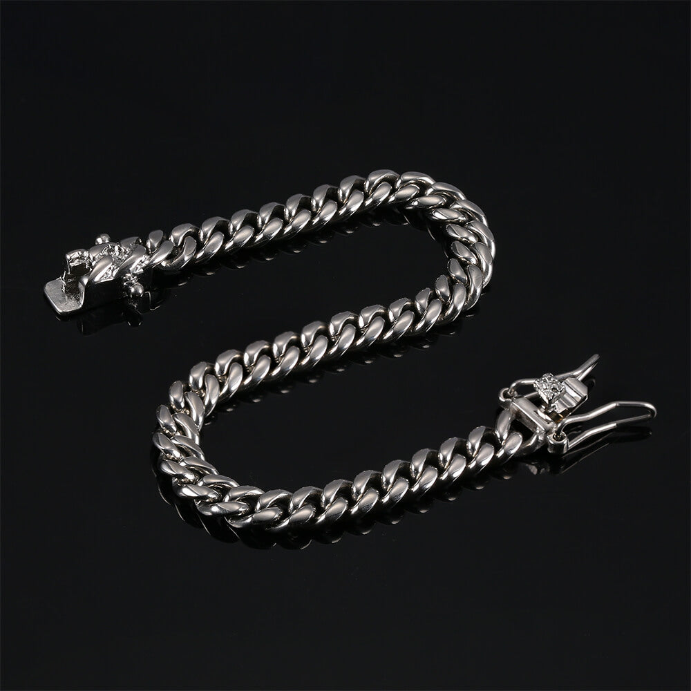 Simple Hip Hop Stainless Steel Cuban Bracelet