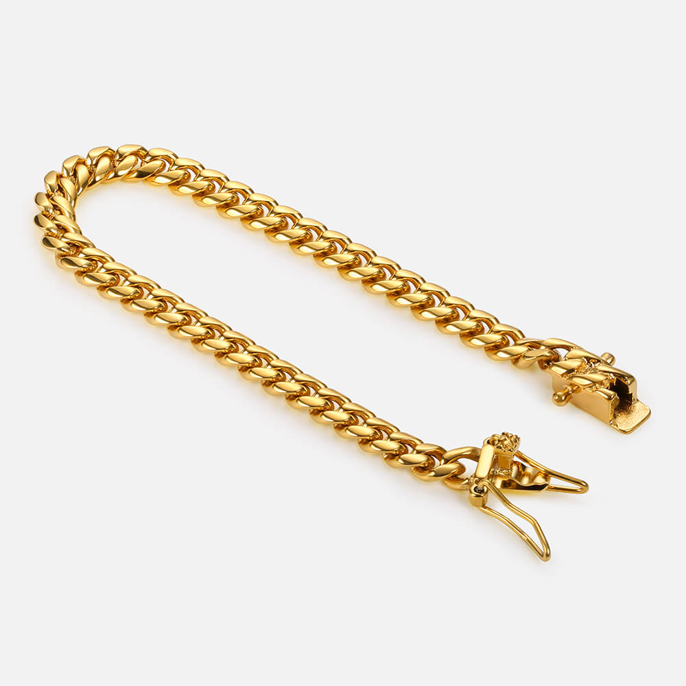 Simple Hip Hop Stainless Steel Cuban Bracelet