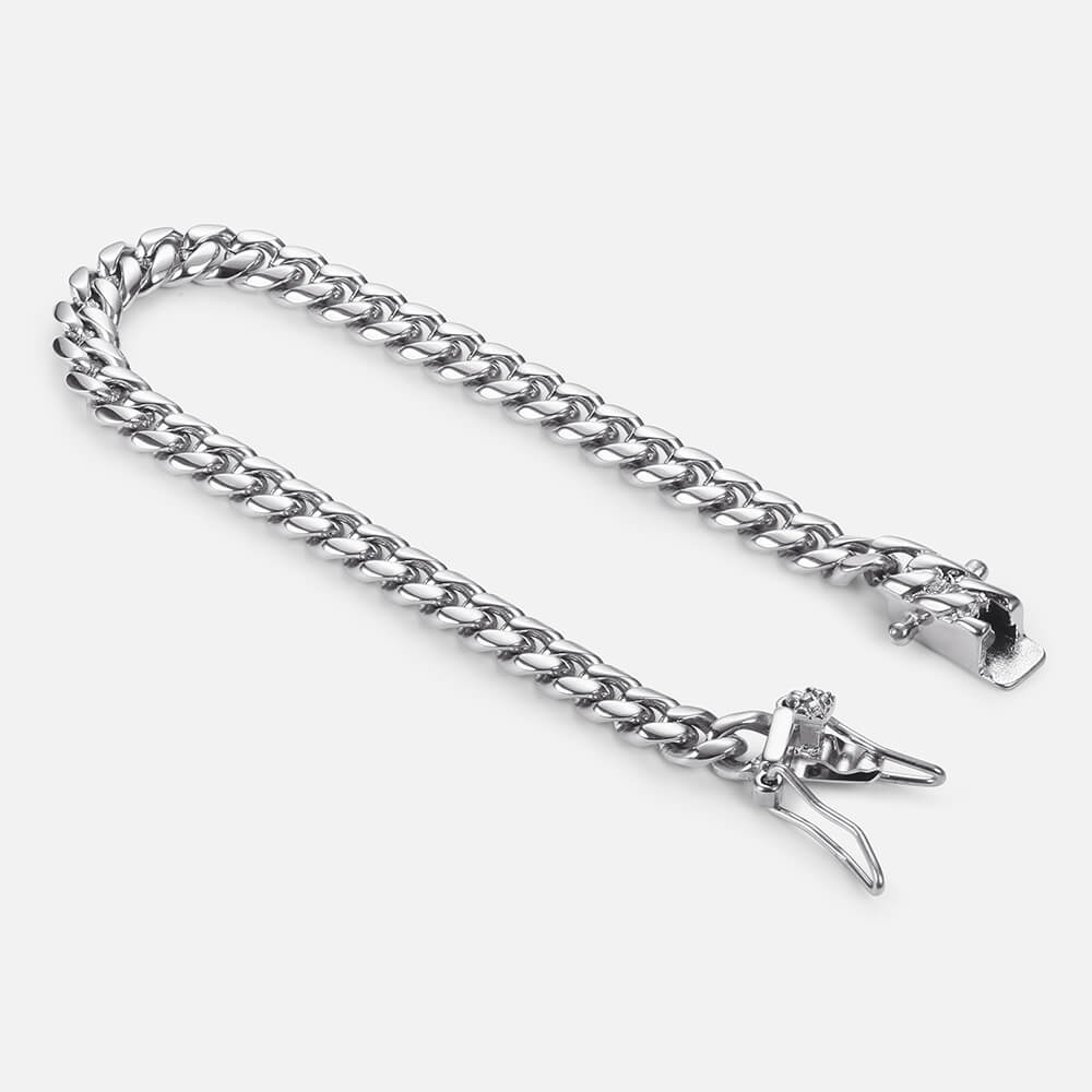 Simple Hip Hop Stainless Steel Cuban Bracelet