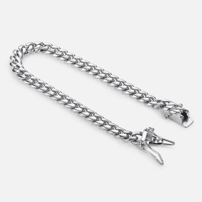 Simple Hip Hop Stainless Steel Cuban Bracelet