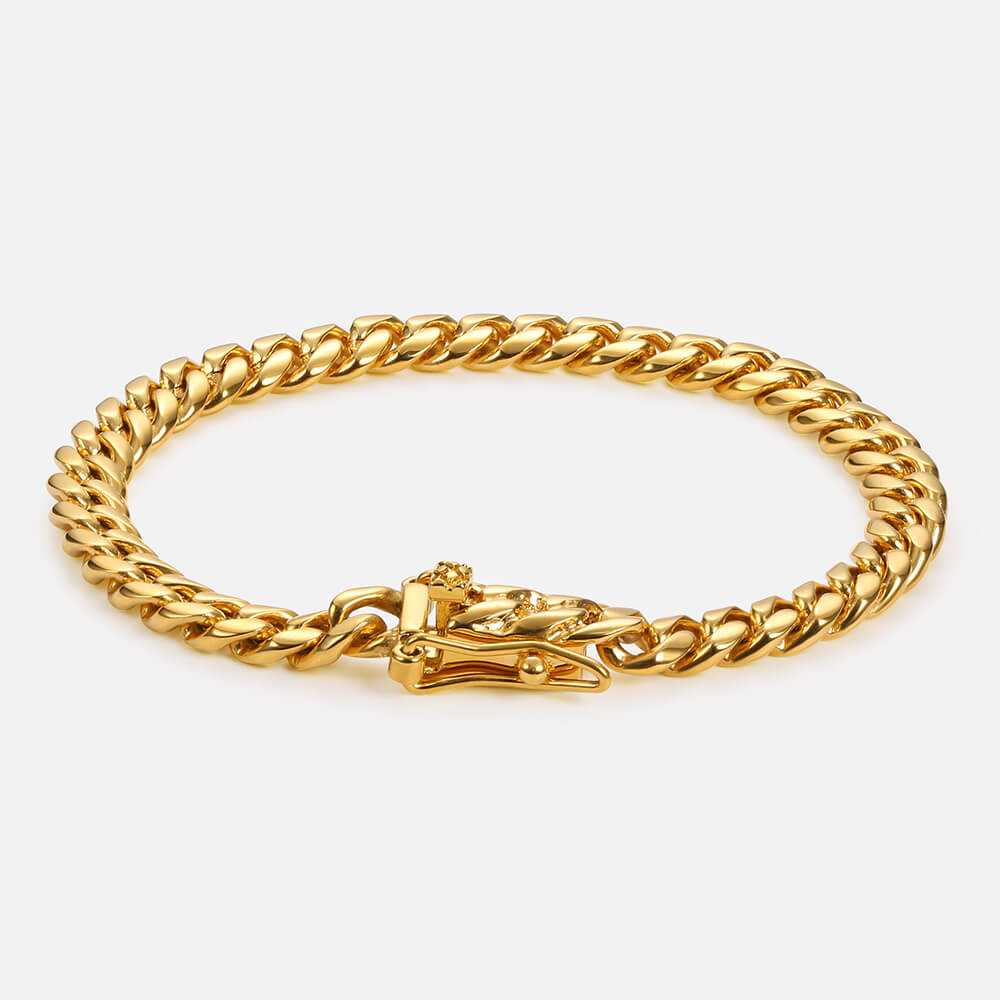 Simple Hip Hop Stainless Steel Cuban Bracelet