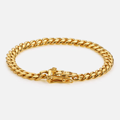Simple Hip Hop Stainless Steel Cuban Bracelet