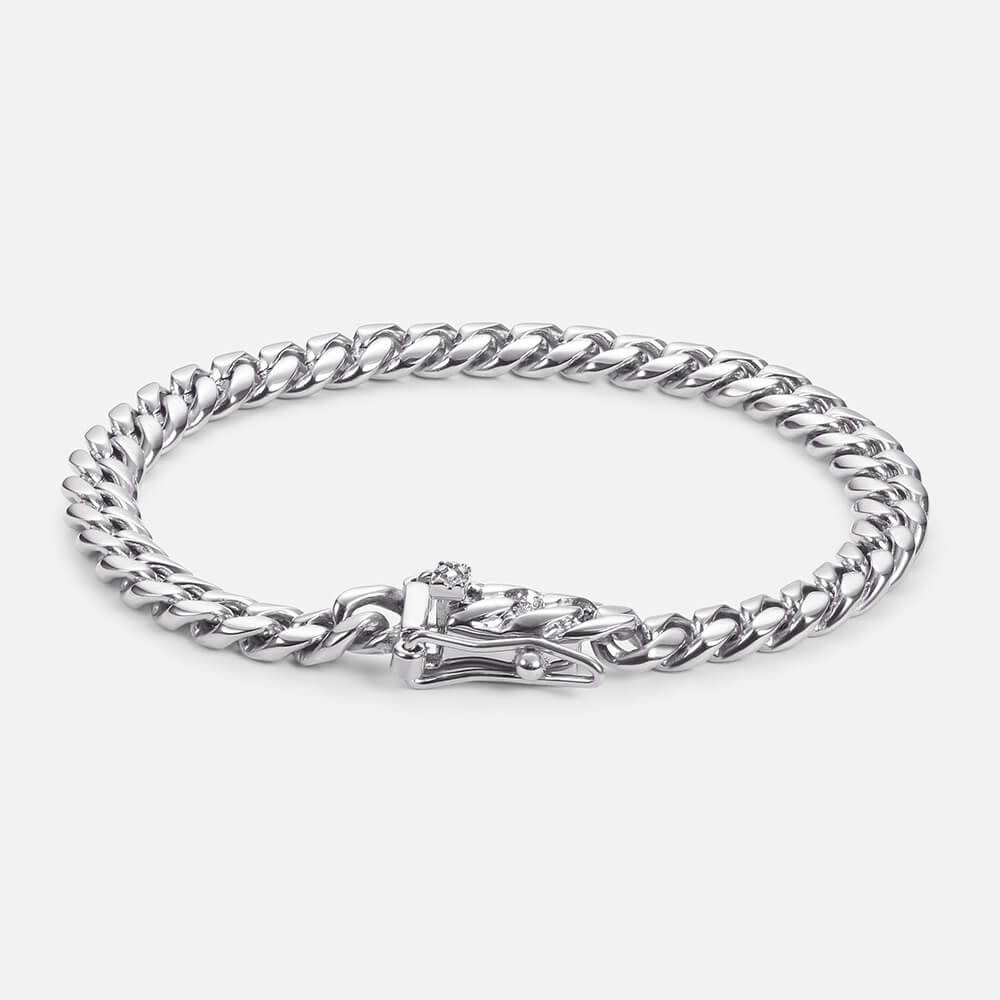 Simple Hip Hop Stainless Steel Cuban Bracelet