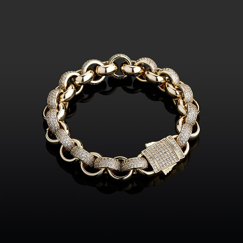 Spliced Glossy Circle Spring Clasp Bracelet03 | iceremix.com