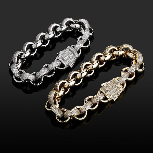 Spliced Glossy Circle Spring Clasp Bracelet02 | iceremix.com