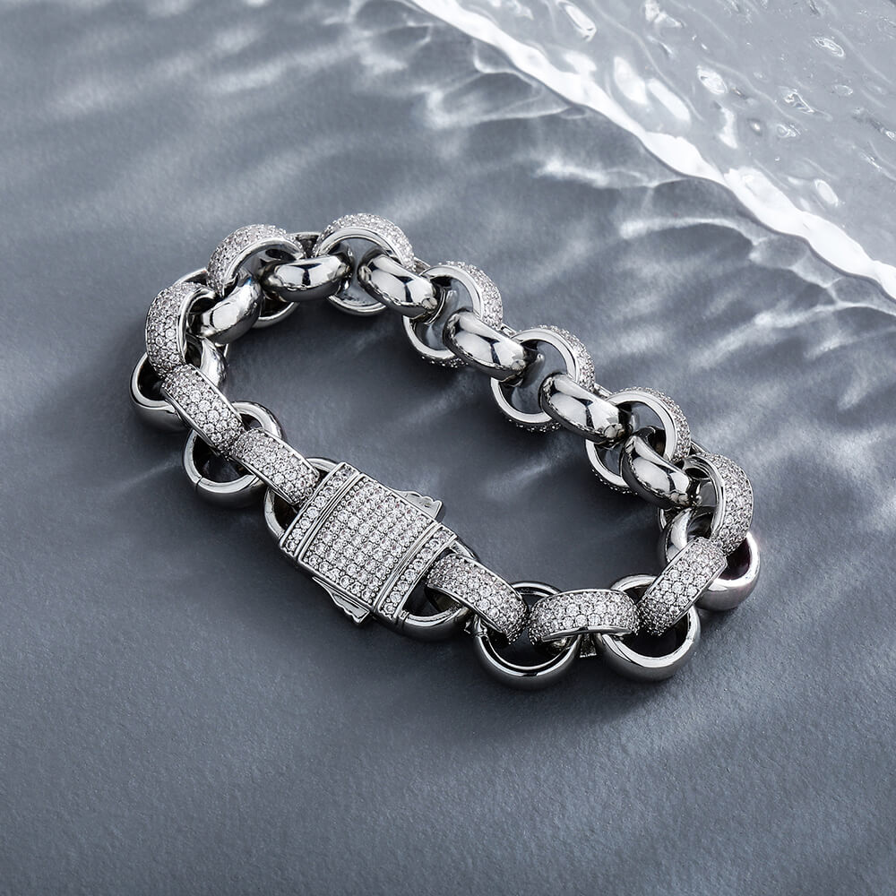 Spliced Glossy Circle Spring Clasp Bracelet01 | iceremix.com