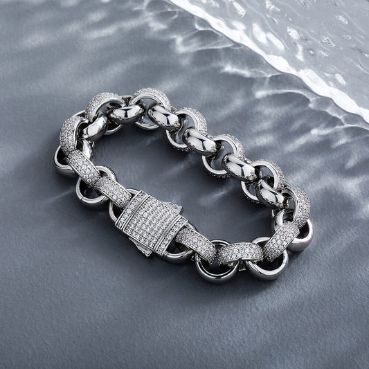 Spliced Glossy Circle Spring Clasp Bracelet01 | iceremix.com