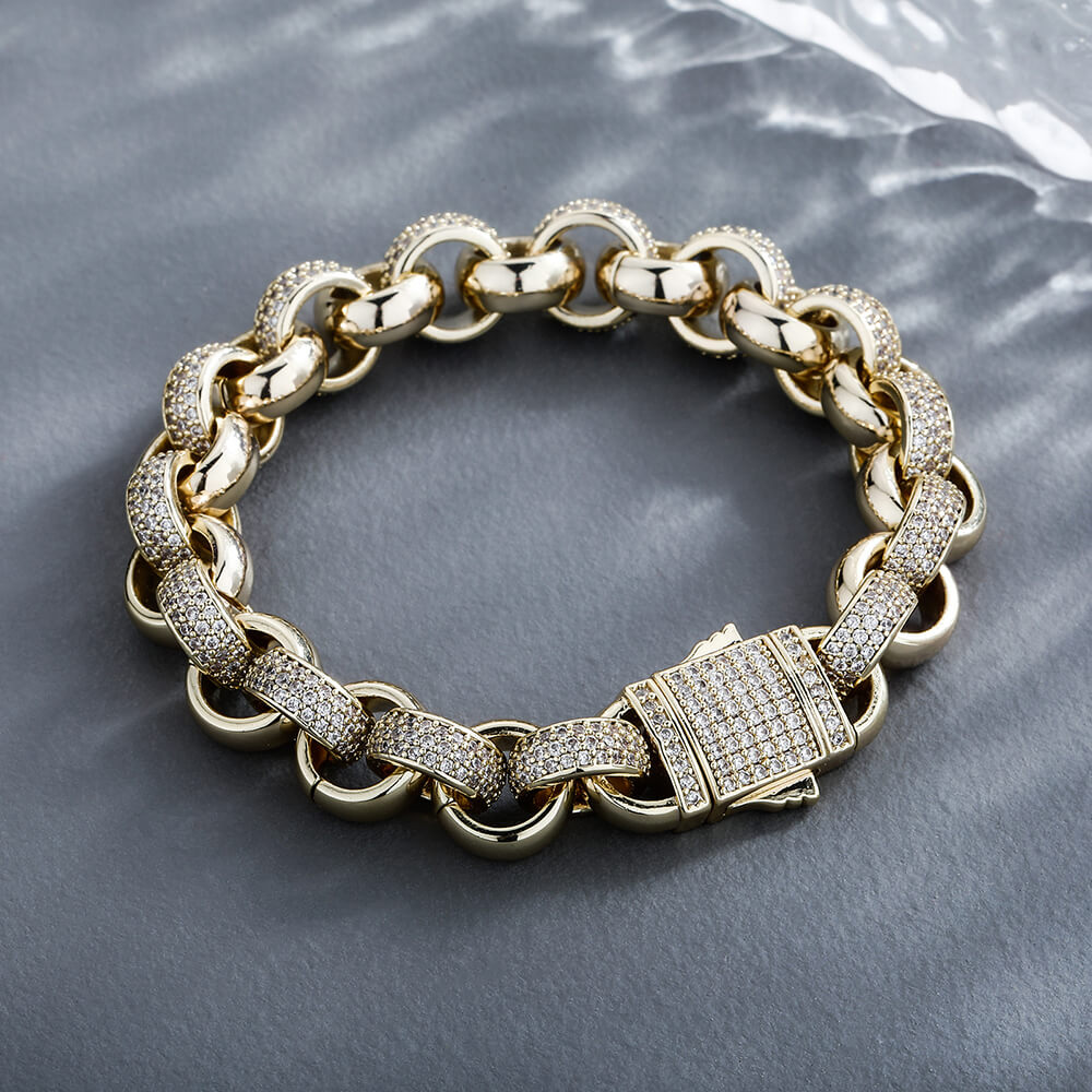 Spliced Glossy Circle Spring Clasp Bracelet04 | iceremix.com