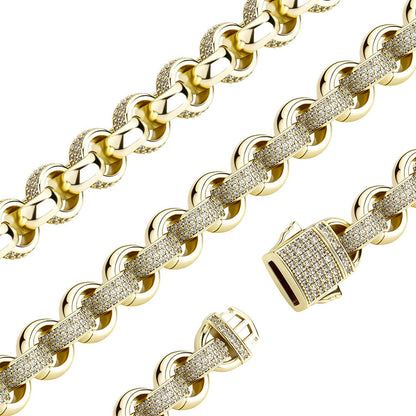 Spliced Glossy Circle Spring Clasp Bracelet
